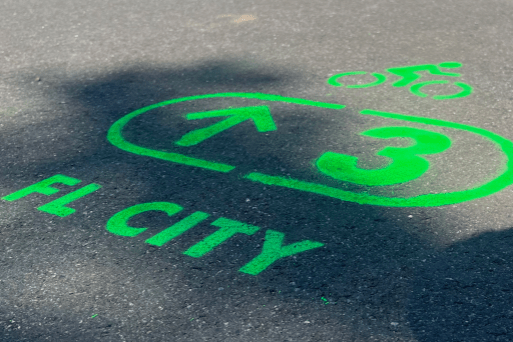 Veloroutenmarkierung FL