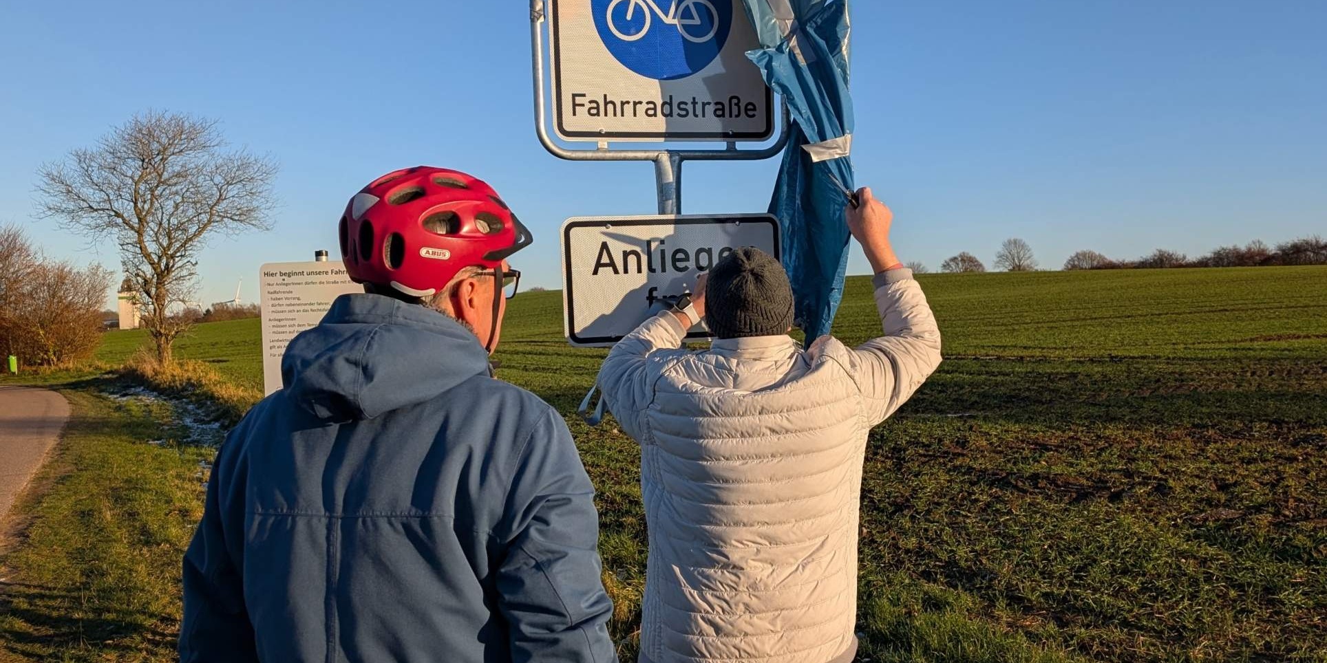 Eröffnung einer Außerorts-Fahrradstraße in Husby