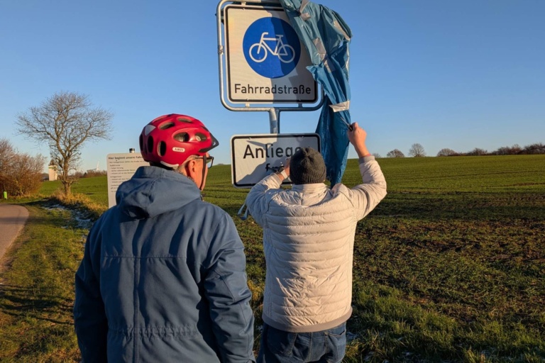 Eröffnung einer Außerorts-Fahrradstraße in Husby